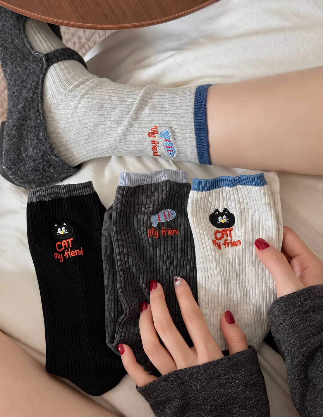 Cat & Fish Socks
