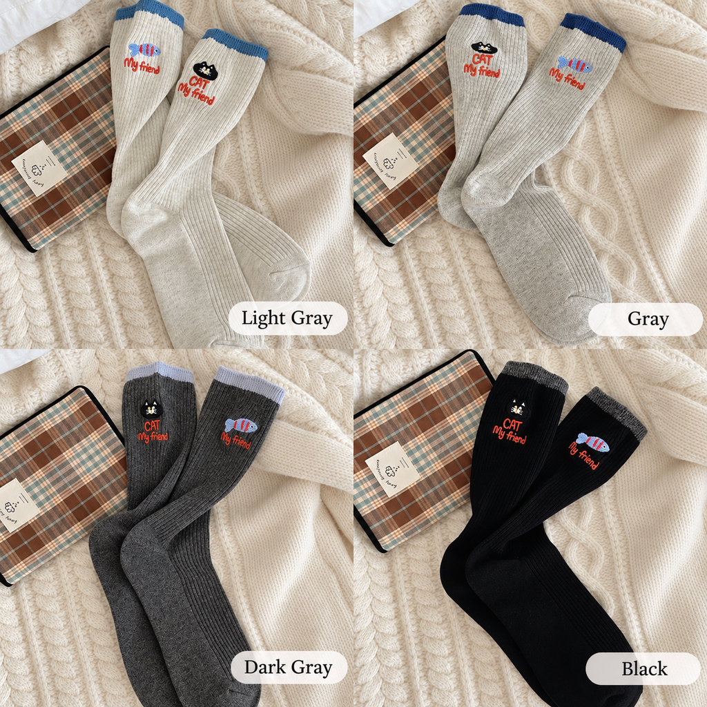 Cat & Fish Socks